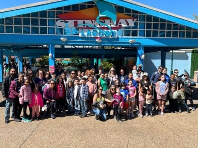 Grupo de personas en Sea World