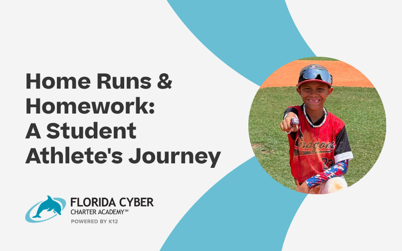 Imagen con texto: «Home runs y deberes: el camino de un estudiante deportista»